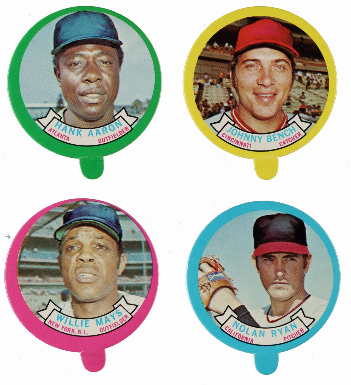 Vintage 1973 Topps Candy Lids Complete Set (55) RARE Munson Aaron Seaver 200021