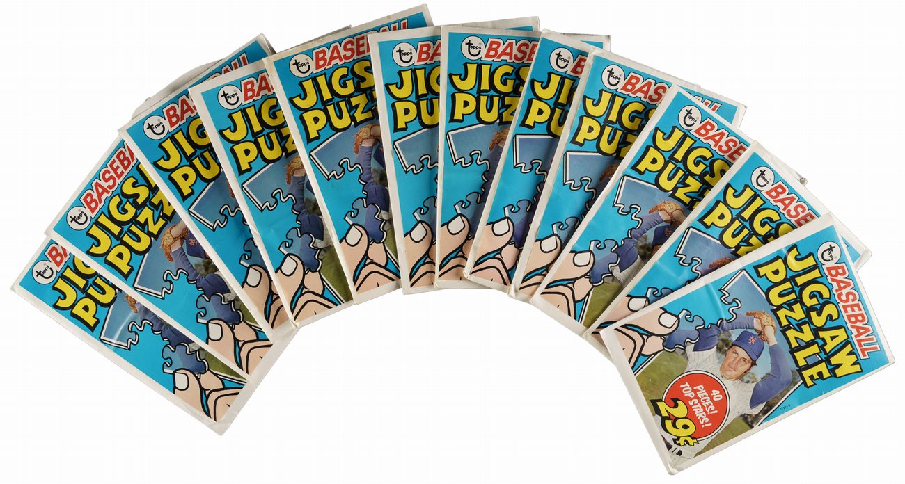 Rare 1974 Topps Test Puzzles Complete Set (12) w/Wrappers Aaron Seaver 200022