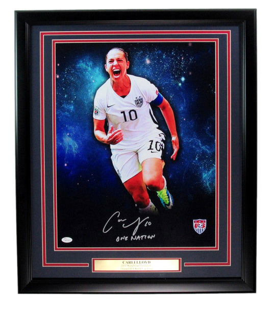 Carli Lloyd 2015 World Cup Champs Signed 16x20 Photo Framed JSA 200023