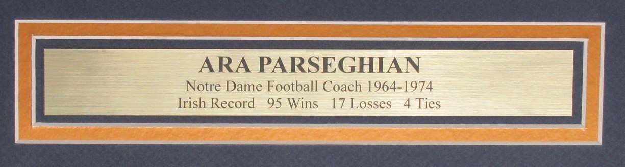 Ara Parseghian Signed/Autographed 16x20 Photo Notre Dame Coach Framed CAS 199968