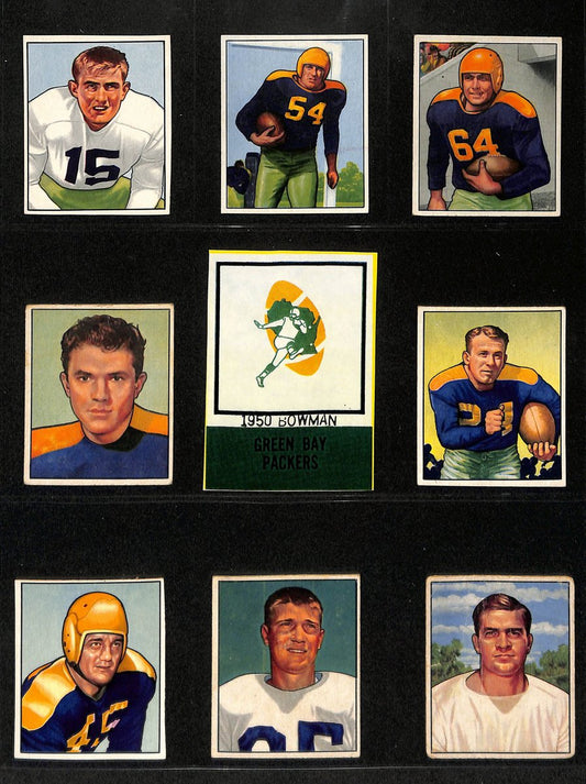 1950 Bowman Football Cards Green Bay Packers Partial Team Set (8) 200300