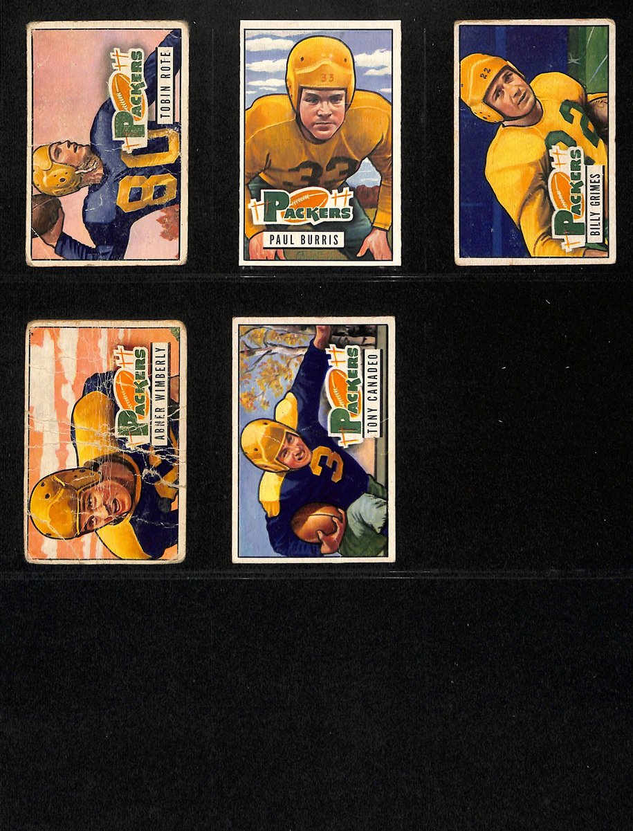 1951 Bowman Football Cards Green Bay Packers Complete Team Set (12) 200301