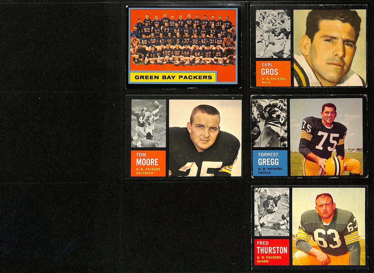 1962 TOPPS Football Cards Green Bay Packers Complete Team Set (12) 200314