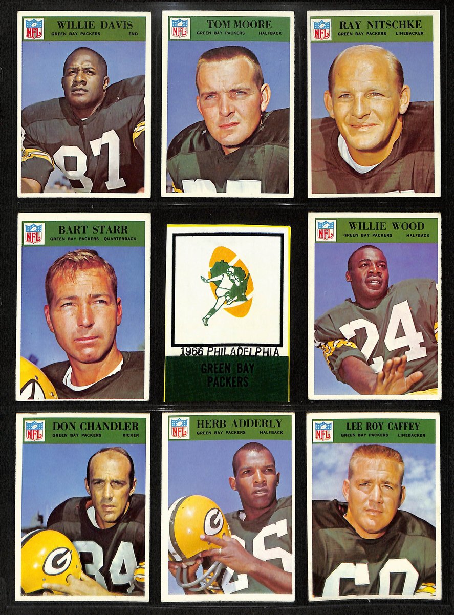 1966 Philadelphia Football Cards Green Bay Packers Complete Team Set (13) 200318