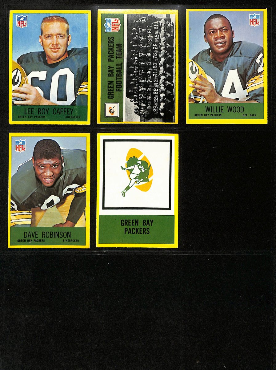 1967 Philadelphia Football Cards Green Bay Packers Complete Team Set (13) 200319