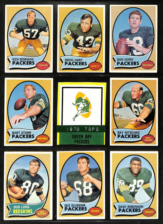 1970 TOPPS Football Cards Green Bay Packers Complete Team Set (12) 200321
