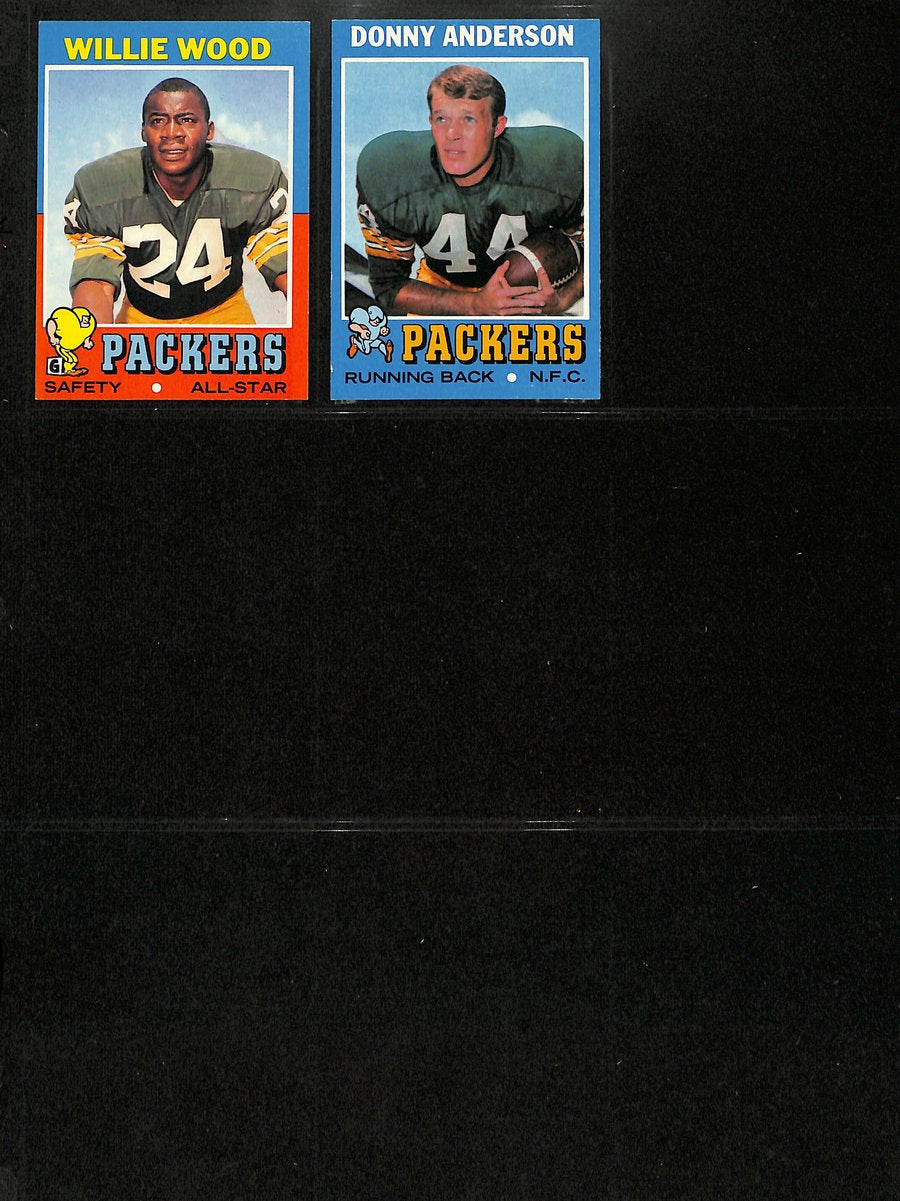 1971 TOPPS Football Cards Green Bay Packers Complete Team Set (10) 200322