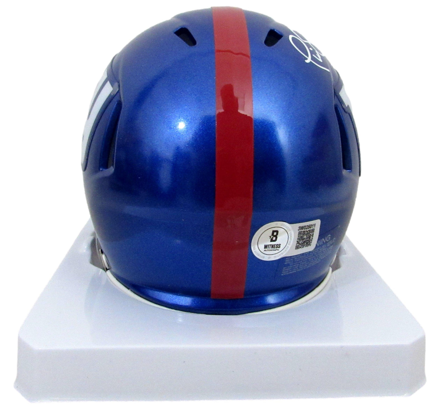 Phil Simms Signed/Inscribed Mini Football Helmet NY Giants Beckett 200049