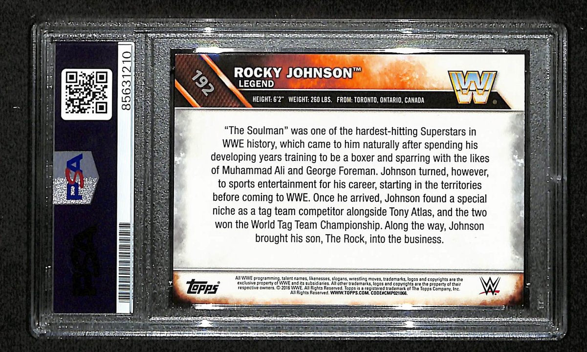 Rocky Johnson Signed/Autographed 2016 Topps WWE Card #192 PSA/DNA 200407
