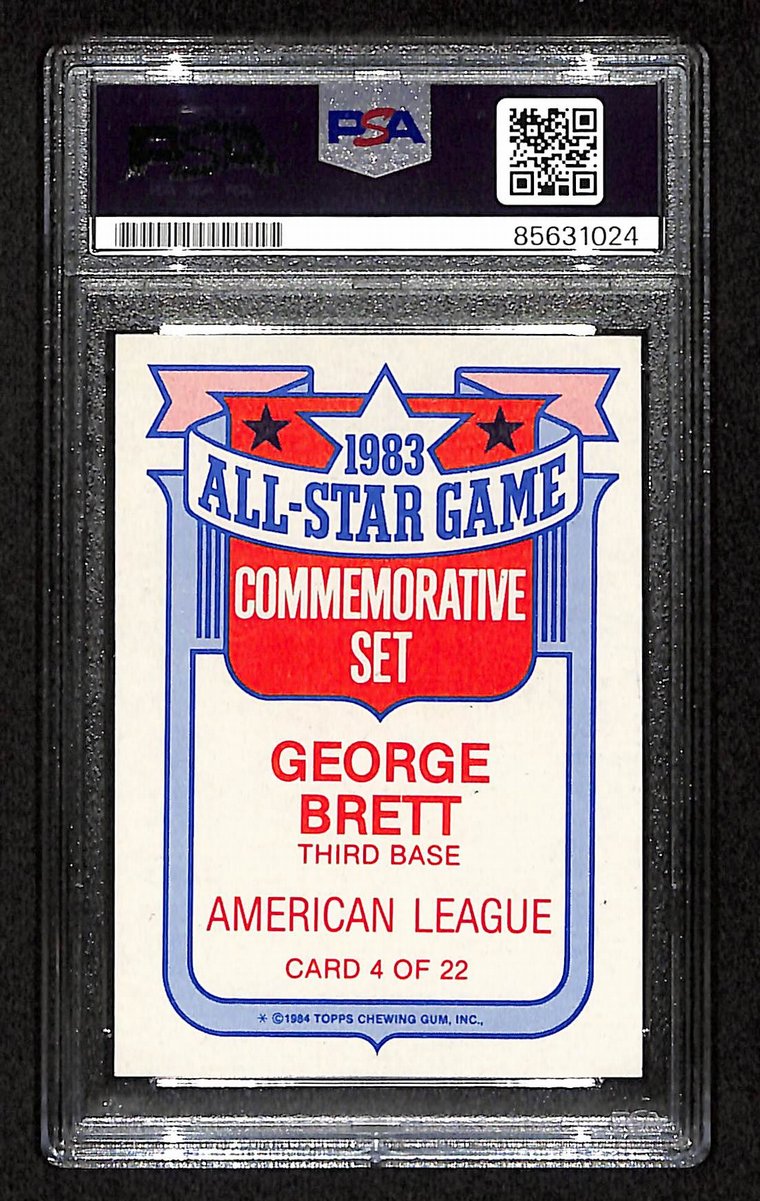 George Brett HOF Signed/Auto 1984 TOPPS Card #4/22 Royals PSA/DNA 200431