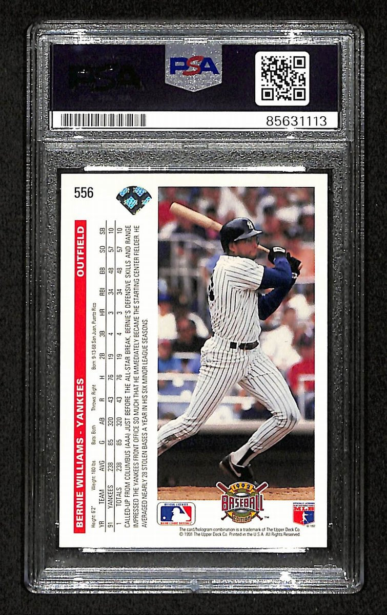 Bernie Williams Signed/Auto 1992 Upper Deck Card #556 Yankees PSA/DNA 200434