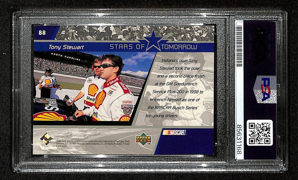 Tony Stewart Signed/Auto 1999 NASCAR Upper Deck Card #88 PSA/DNA 200473