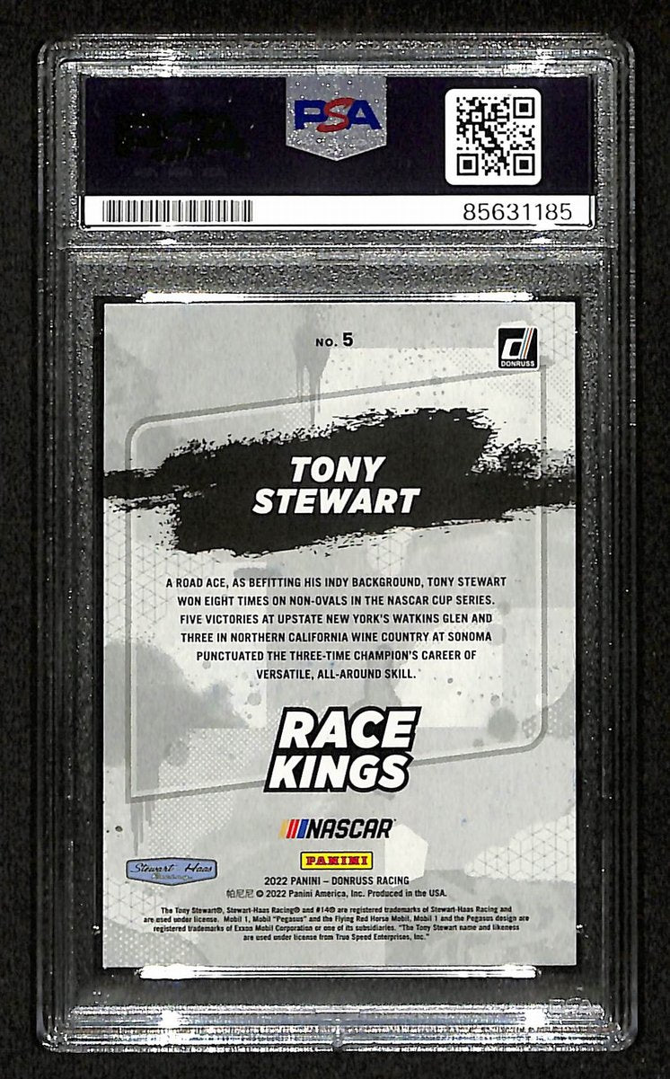 Tony Stewart Signed/Auto 2022 NASCAR Panini Race Kings Card #5 PSA/DNA 200479