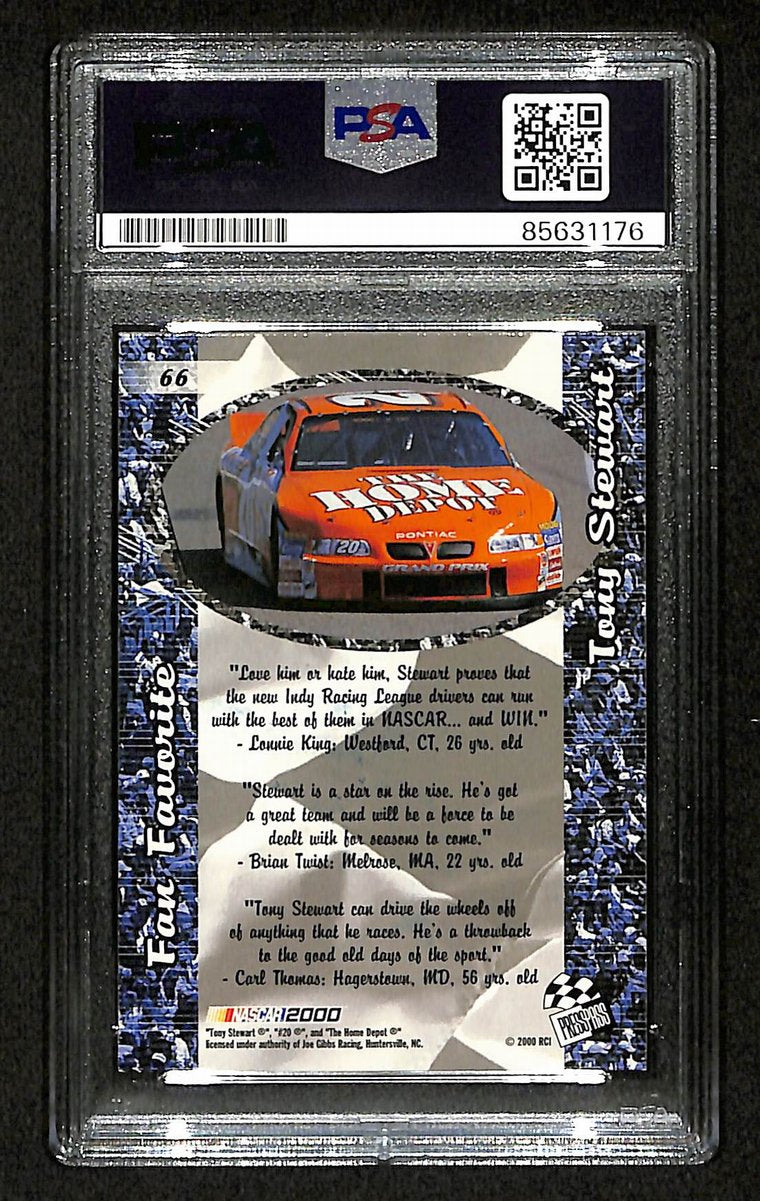 Tony Stewart Signed/Auto 2000 NASCAR Press Pass Card #66 PSA/DNA 200486