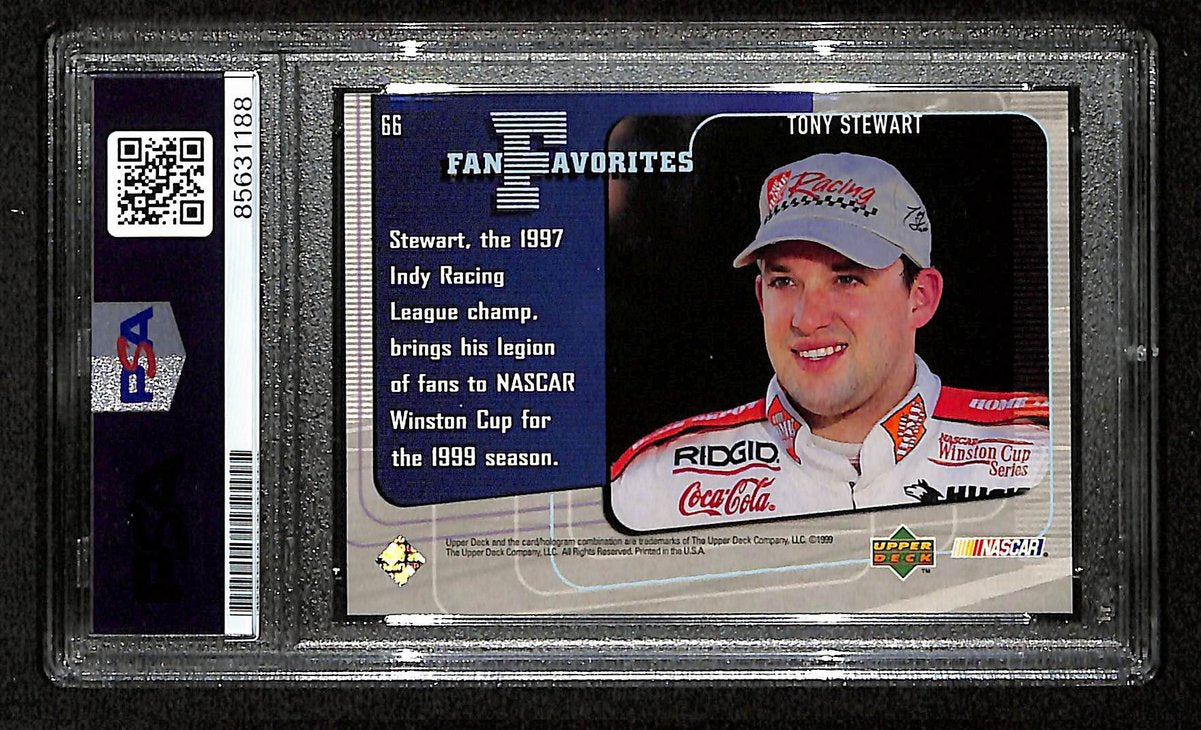 Tony Stewart Signed/Auto 1999 NASCAR Upper Deck Card #66 PSA/DNA 200492