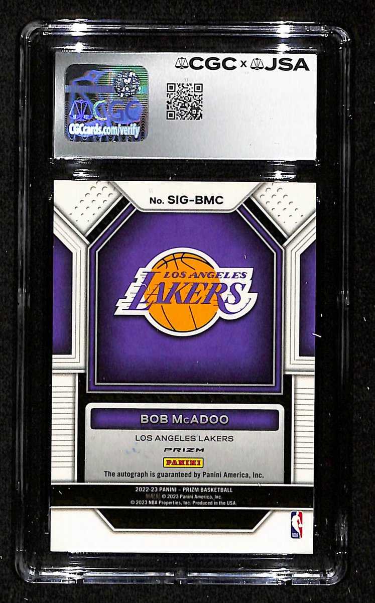 Bob McAdoo HOF Signed/Auto 2022-23 Panini Card #SIG-BMC Lakers CGC/JSA