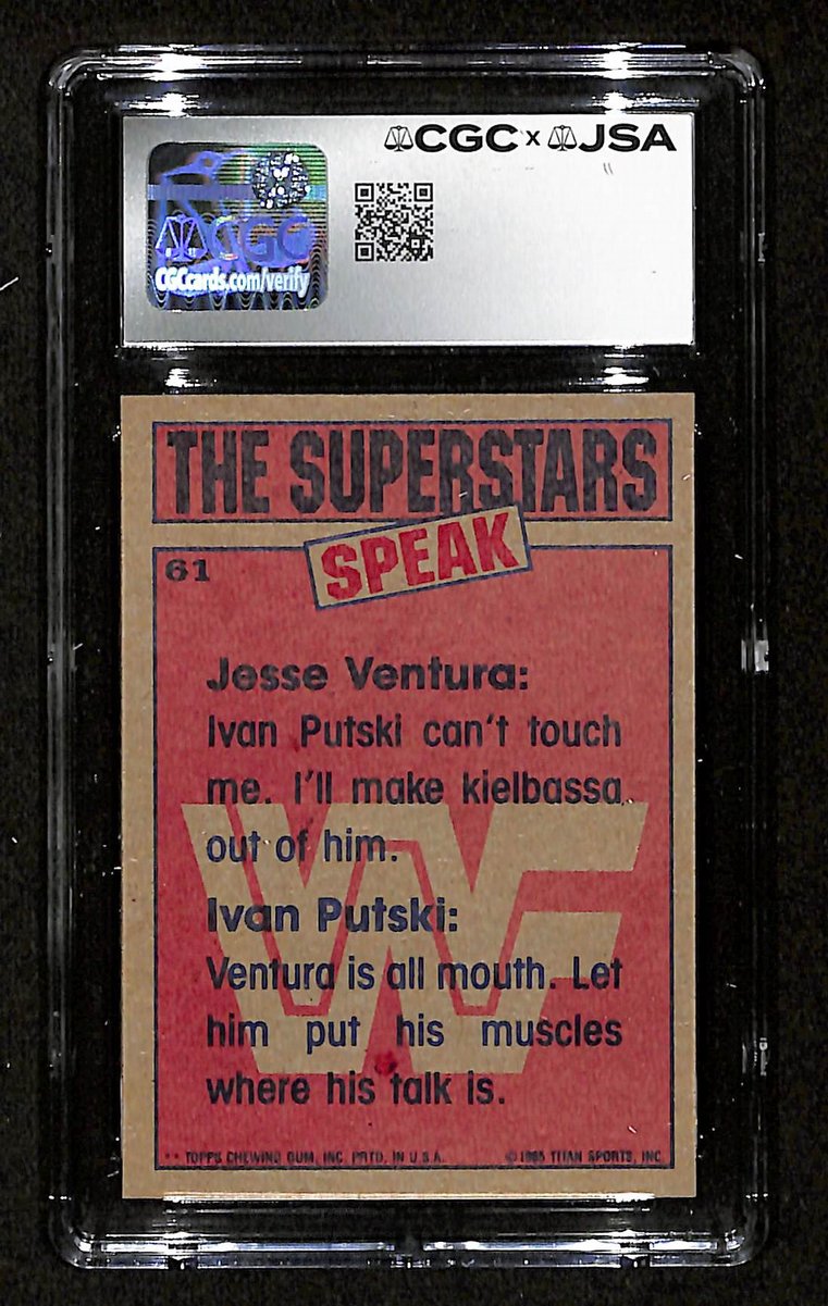 Ivan Putski Signed/Autographed 1985 TOPPS WWF Card #61 CGC/JSA 199092