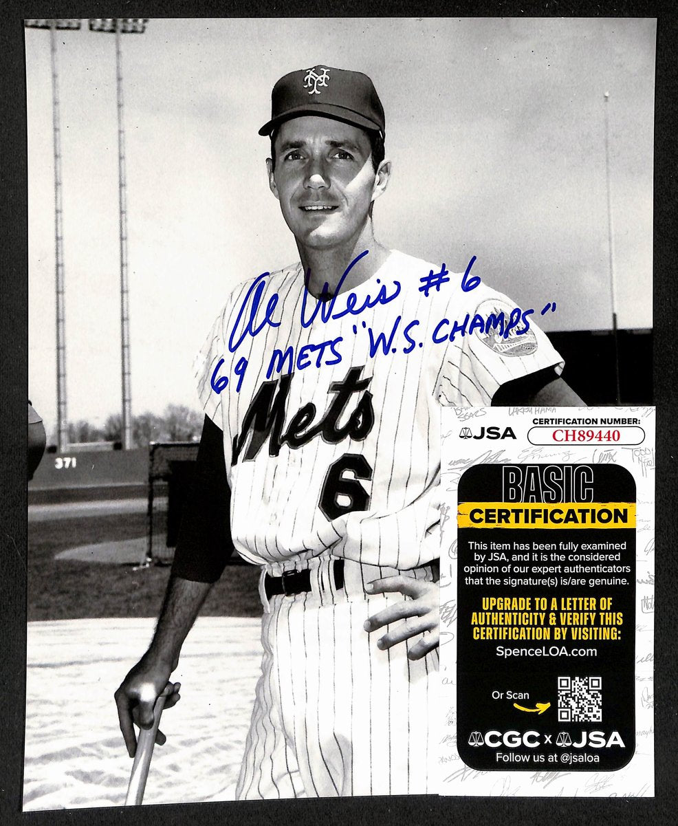 Jim McAndrew Signed/Inscribed 8x10 Photo 1969 New York Mets JSA 200517