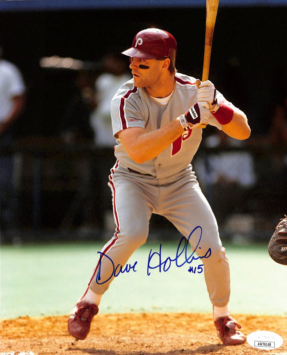 Dave Hollins Signed/Autographed 8x10 Photo Philadelphia Phillies JSA 200257