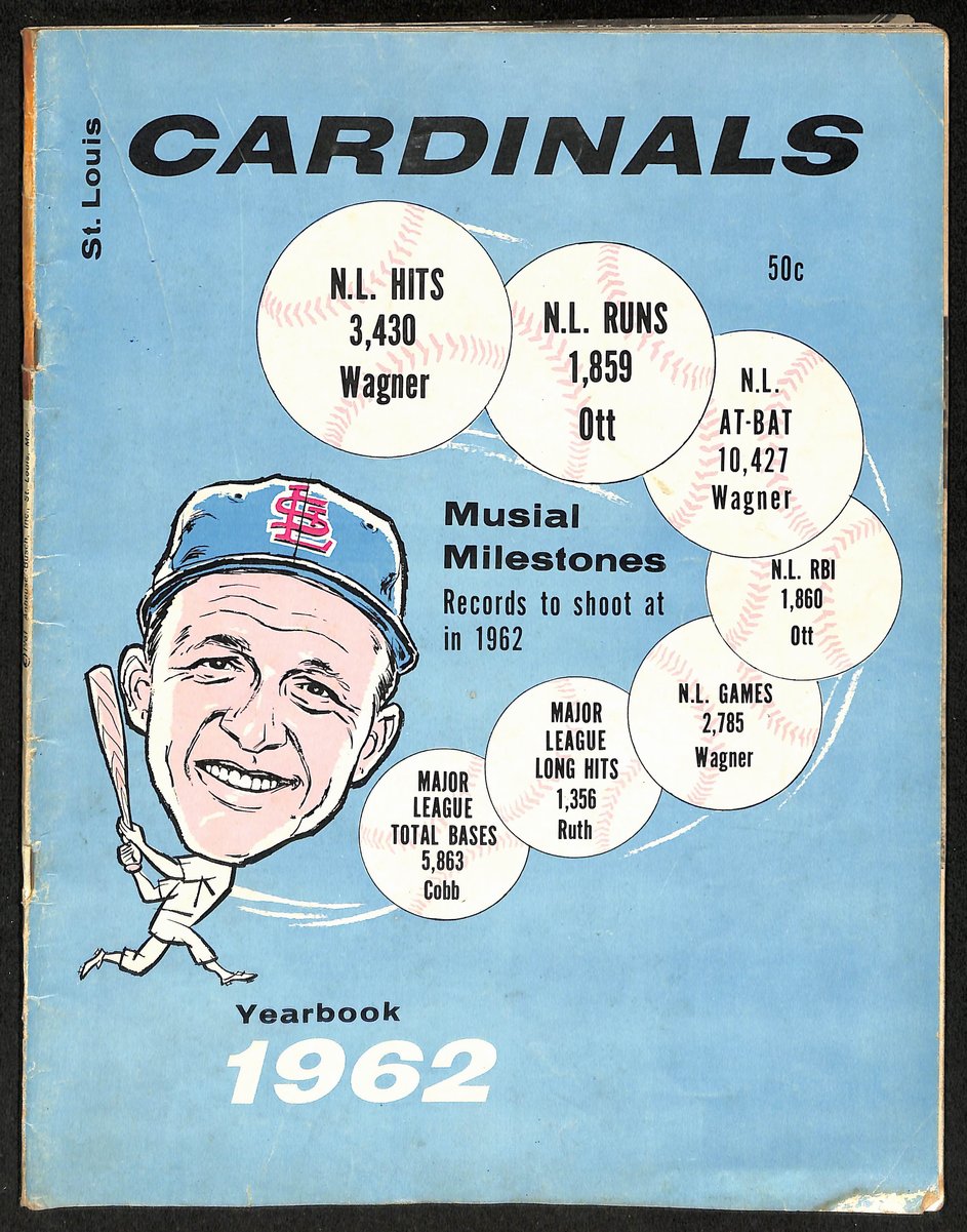 1962 St. Louis Cardinals Baseball Yearbook 200613