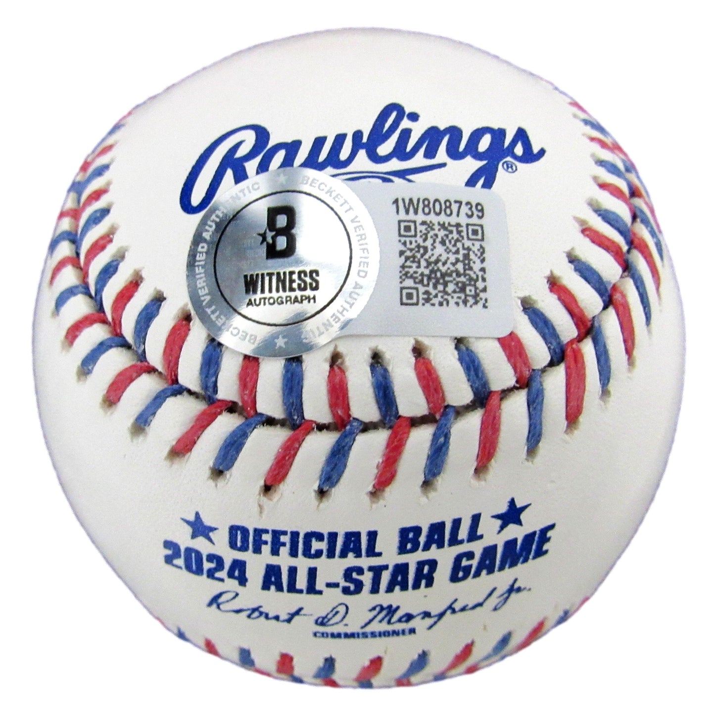 Mason Miller Signed/Insc 2024 All-Star Game Baseball Oakland A's Beckett 200921