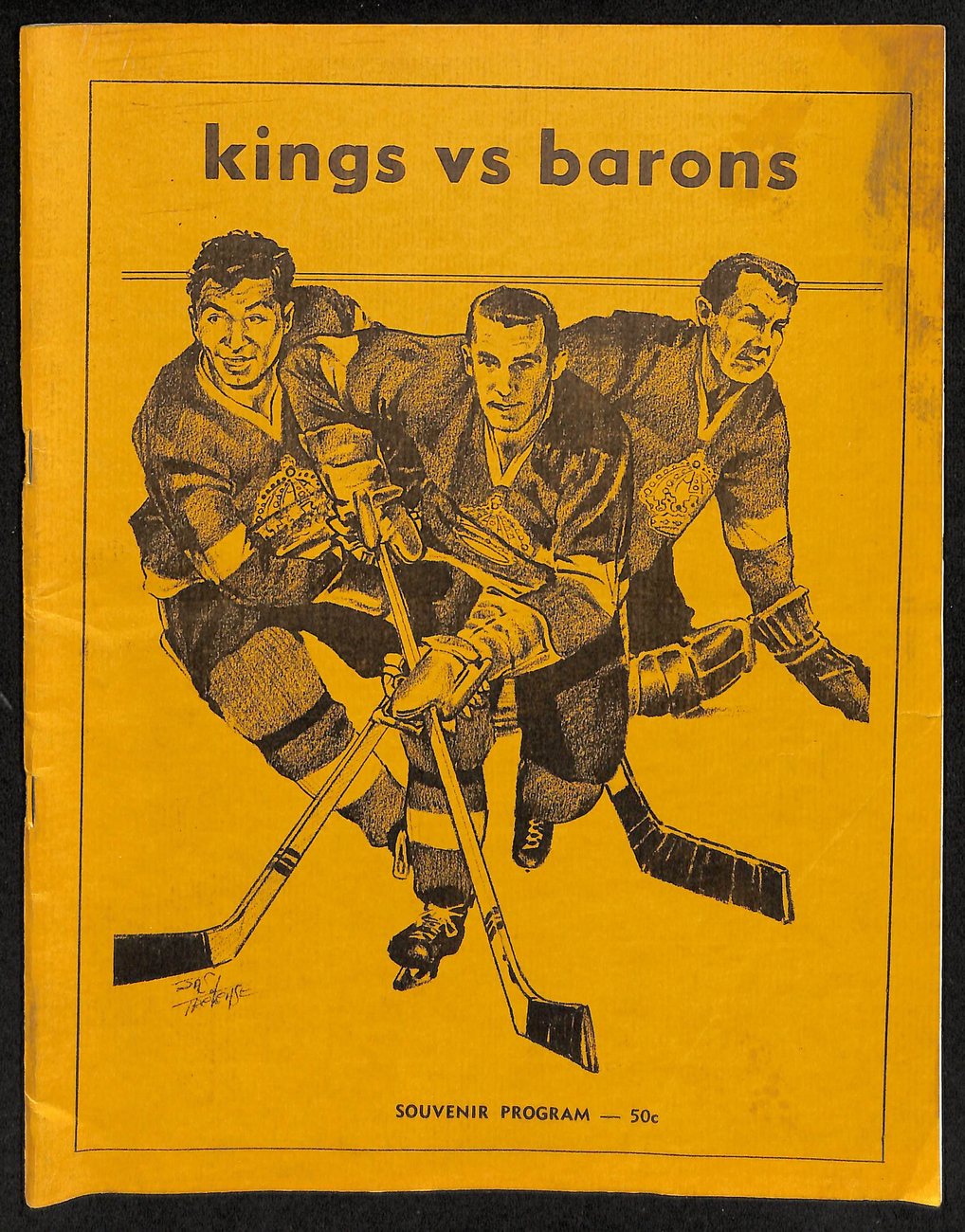 1969 Springfield Kings vs. Cleveland Barons AHL Hockey Game Program 200216