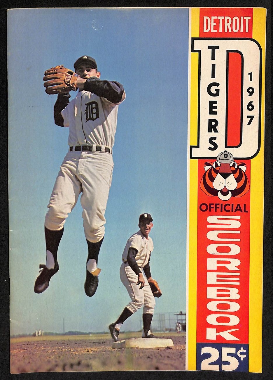 1967 Cleveland Indians vs. Detroit Tigers MLB Scorecard 200220