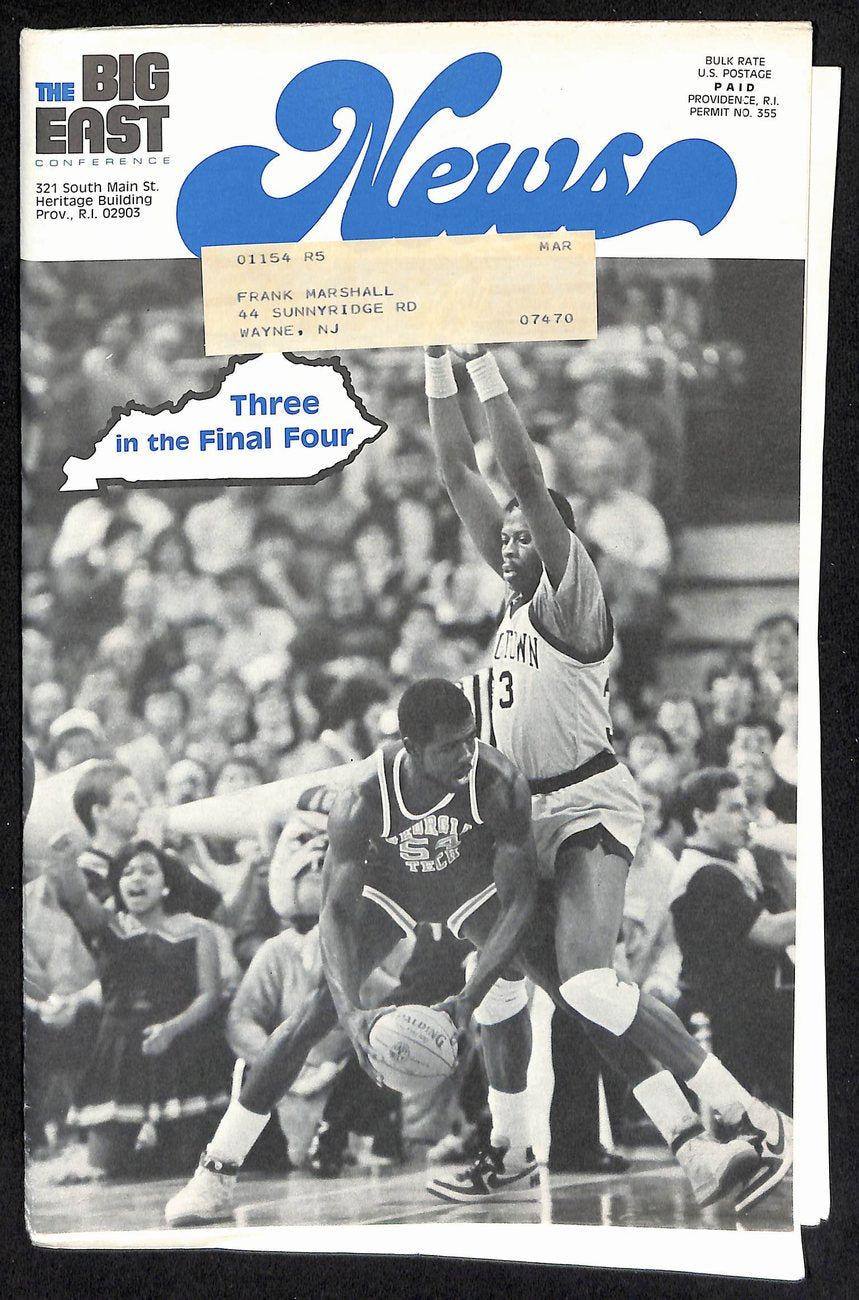 Spring 1985 The Big East Conference Newspaper Patrick Ewing on Cover 200212