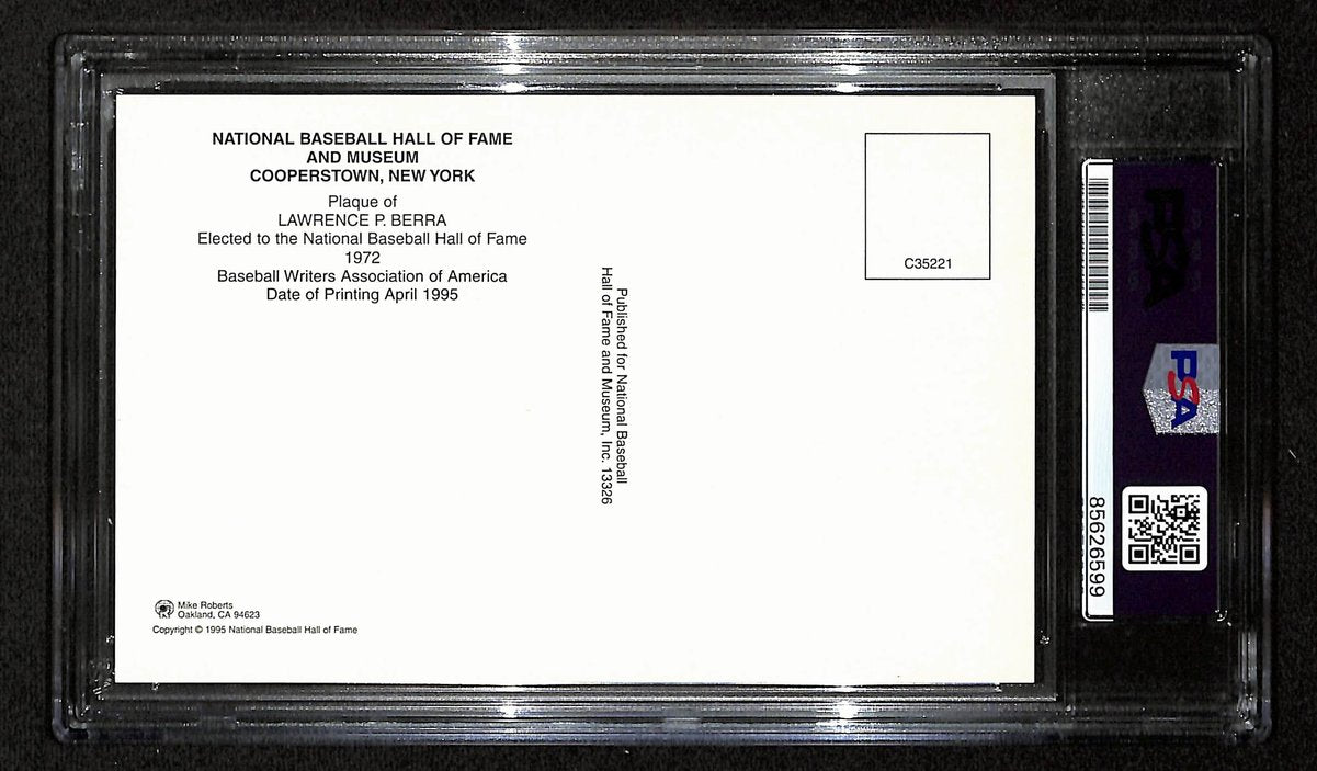 Yogi Berra Signed/Autographed HOF Plaque Card New York Yankees PSA/DNA 201316