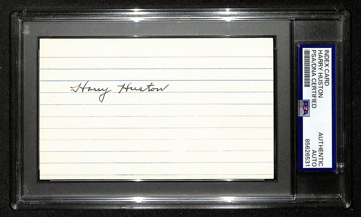 Harry Huston Signed/Autographed 3x5 Index Card 1906 Phillies PSA/DNA 201438
