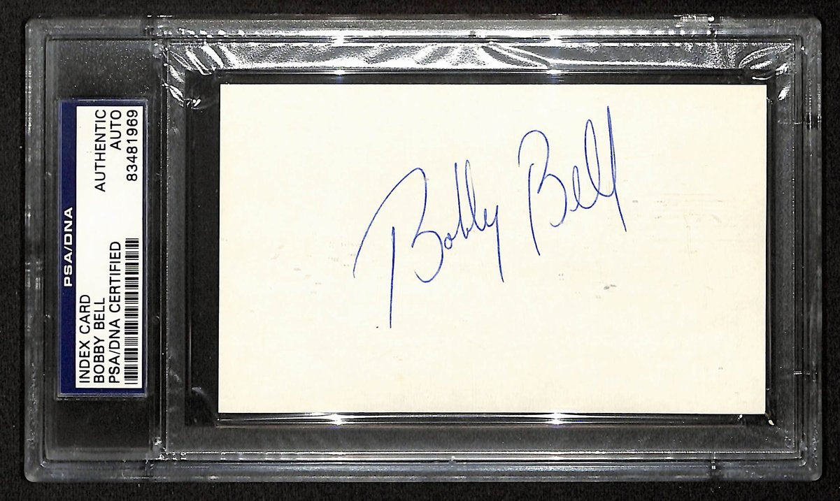 Bobby Bell HOF Signed/Auto 3x5 Index Card Kansas City Chiefs PSA/DNA 201445
