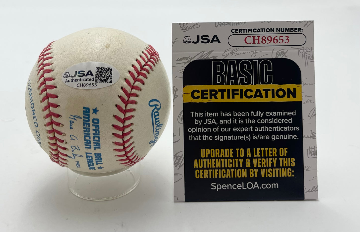 Rollie Fingers HOF Signed/Autographed OAL Baseball Oakland A's JSA 201060