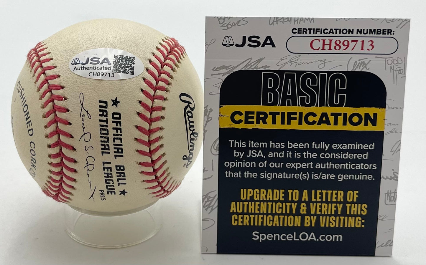 Gary Sheffield HOF Signed/Autographed ONL Baseball 500 HRs Marlins JSA 201158