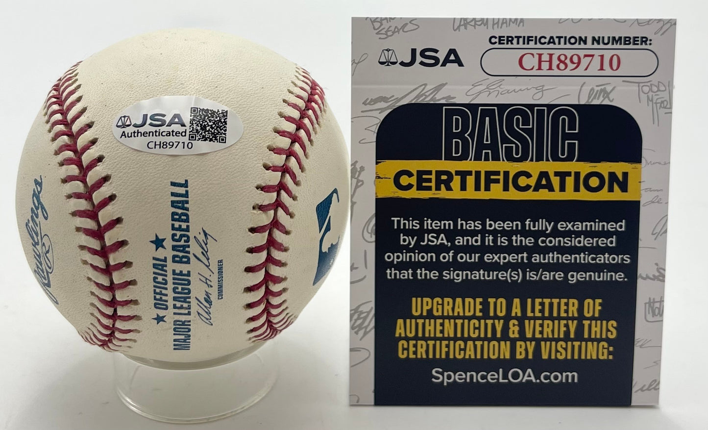 Ivan Rodriguez HOF Signed/Autographed OML Baseball Texas Rangers JSA 201160