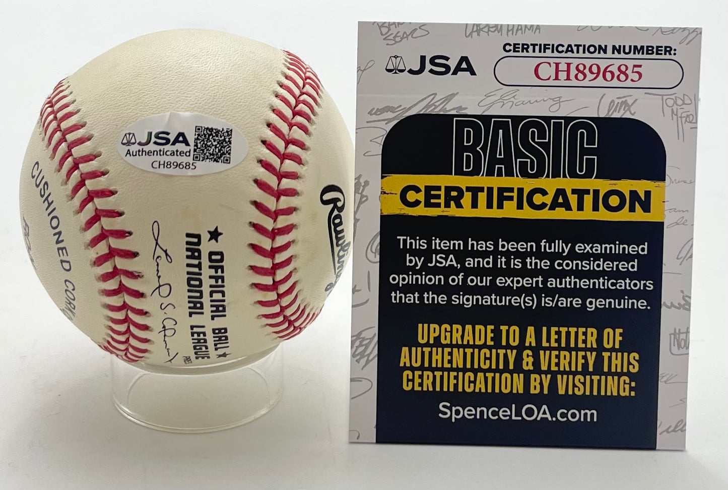 Monte Irvin HOF Signed/Autographed ONL Baseball New York Giants JSA 201120