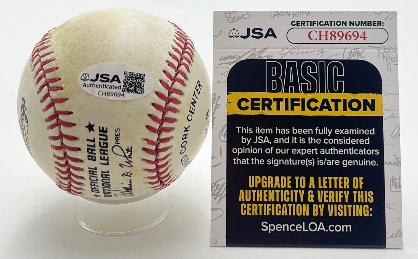 Lou Brock HOF Signed/Autographed ONL Baseball St. Louis Cardinals JSA 201124