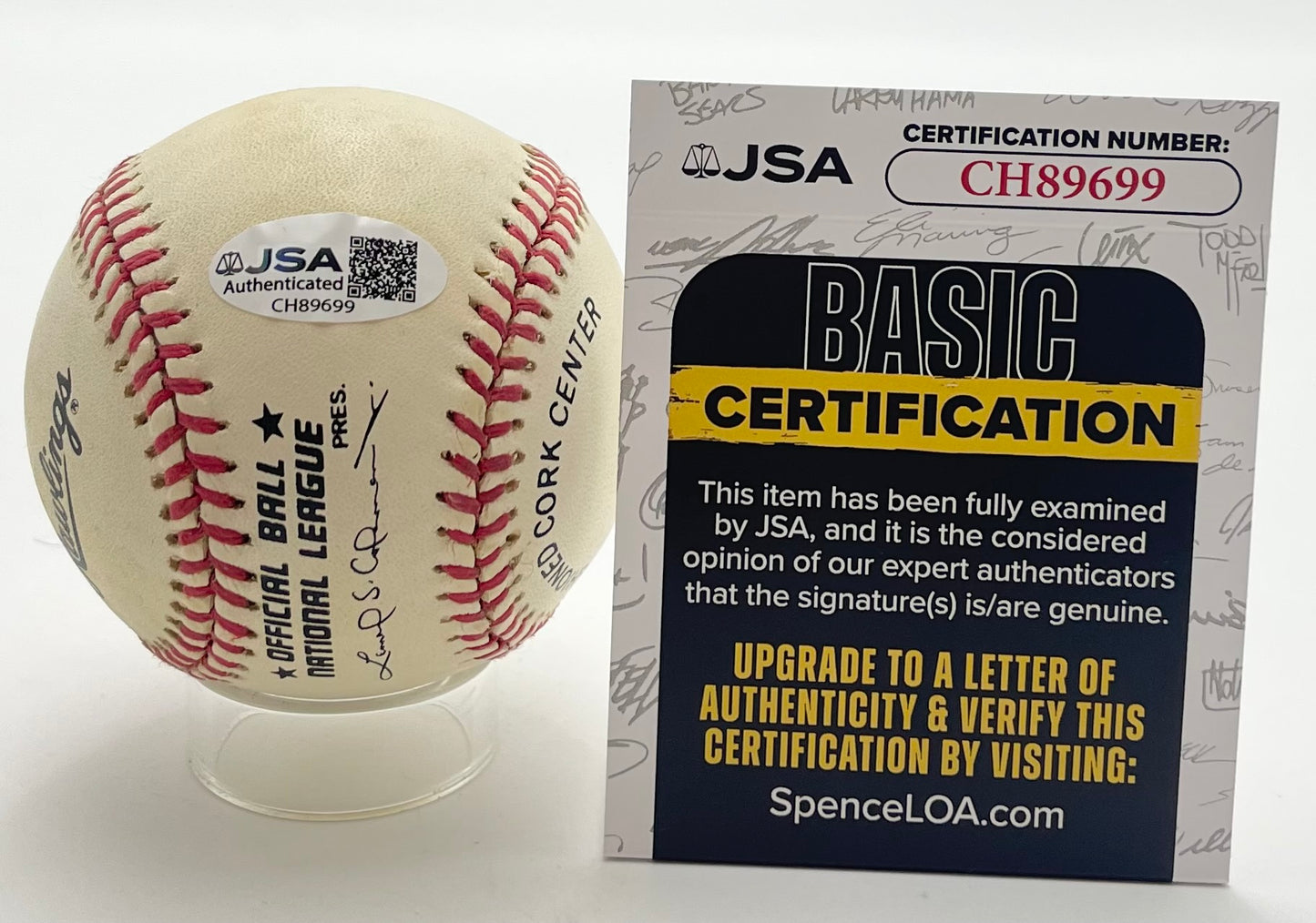 Wally Moon Signed/Autographed ONL Baseball Brooklyn Dodgers JSA 201126