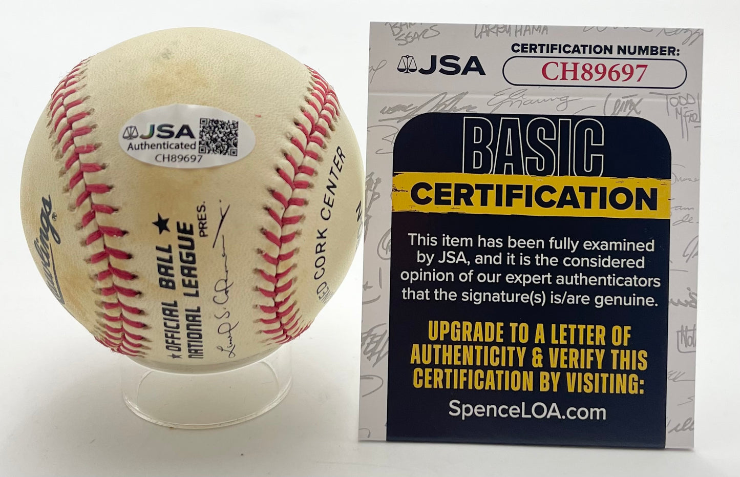 Cliff Dapper Signed/Autographed ONL Baseball Brooklyn Dodgers JSA 201133