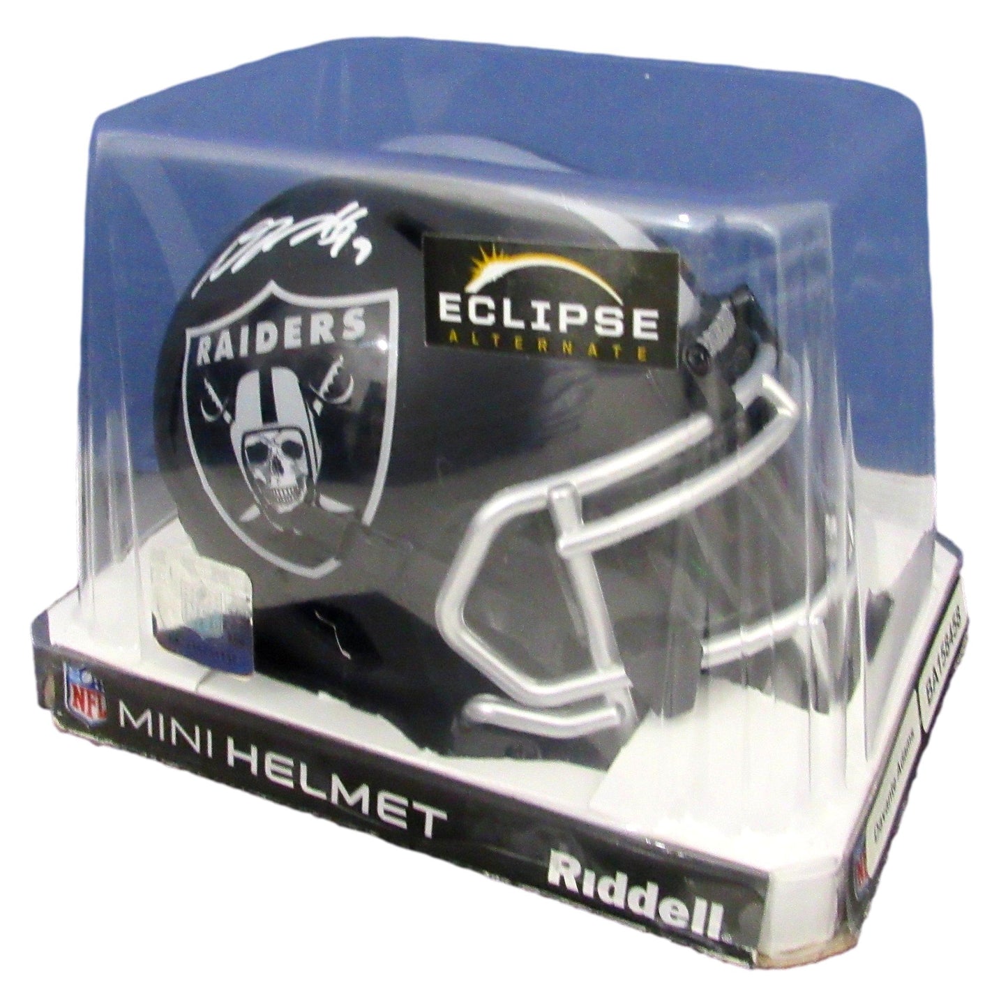 Davante Adams Signed/Auto Raiders Black Eclipse Mini Helmet Beckett 200940