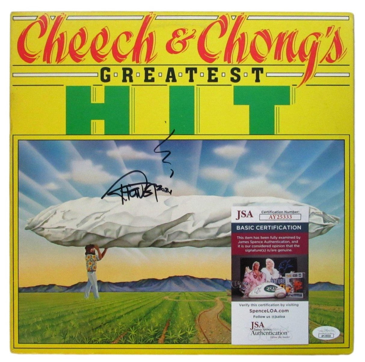 Tommy Chong Signed/Auto Cheech & Chong's Greatest Hit Album LP Vinyl JSA 201218