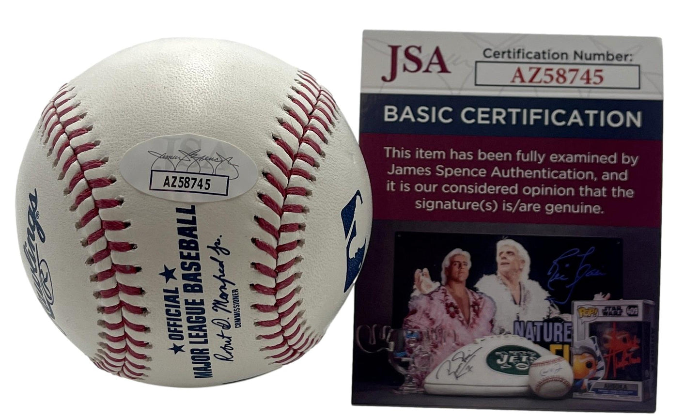 Bobby Ingram Signed/Auto OML Baseball Musician "Molly Hatchet Band" JSA 201200