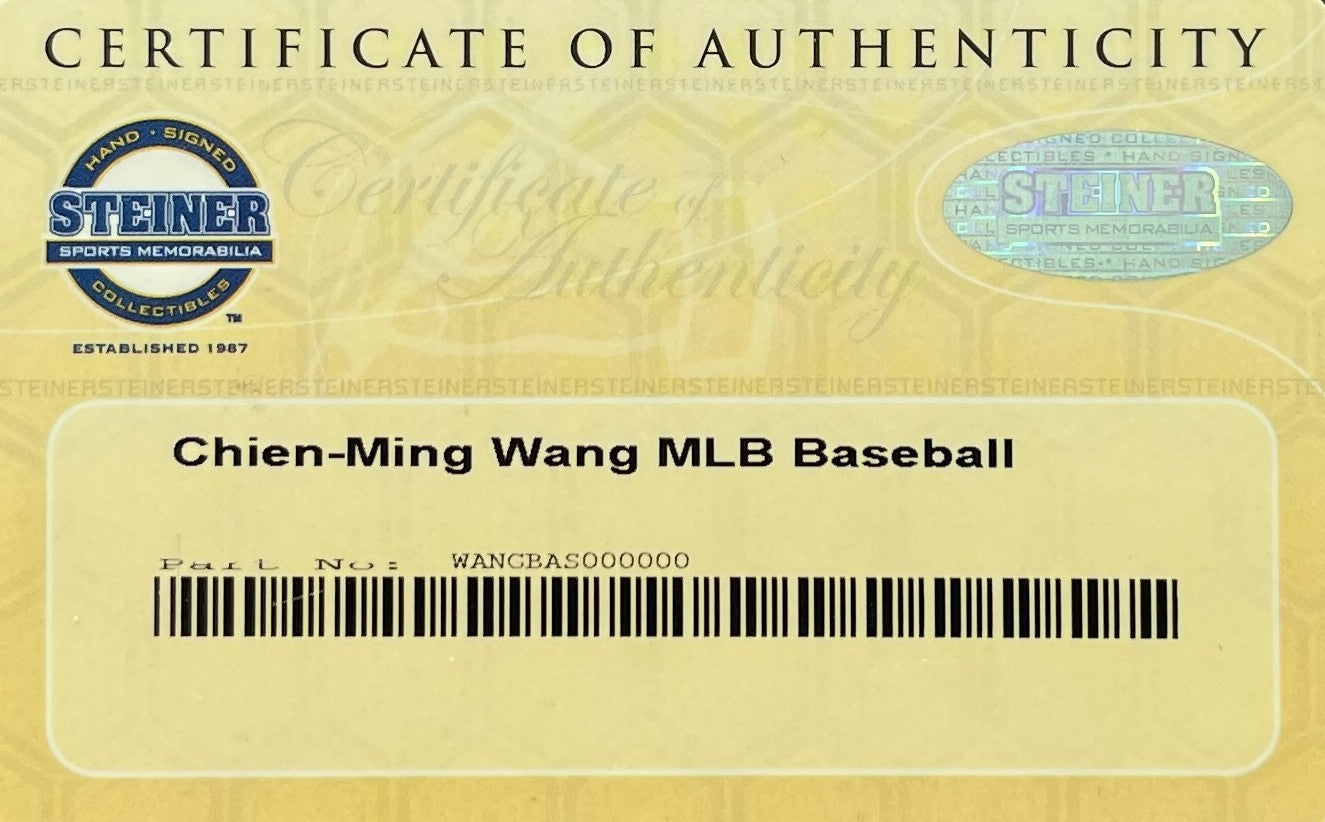 Chien-Ming Wang Signed/Auto OML Baseball New York Yankees Steiner 201198