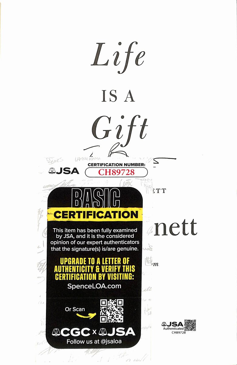 Tony Bennett Performer Signed/Autographed "Life is a Gift" Book JSA 201293