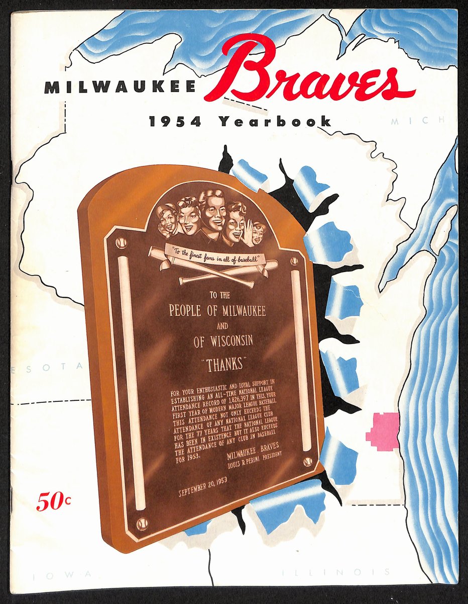 Milwaukee Braves 1954 Yearbook 202044
