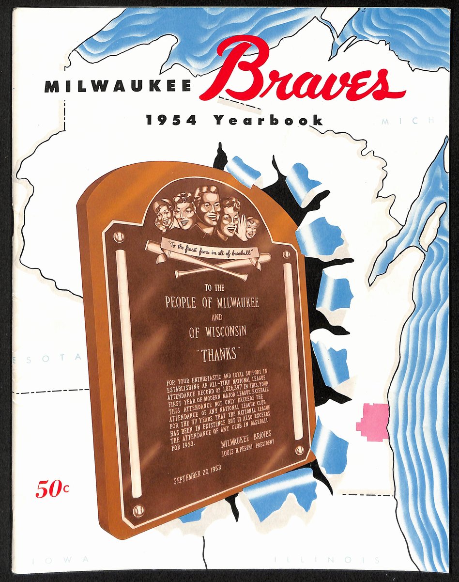 Milwaukee Braves 1954 Yearbook 202045