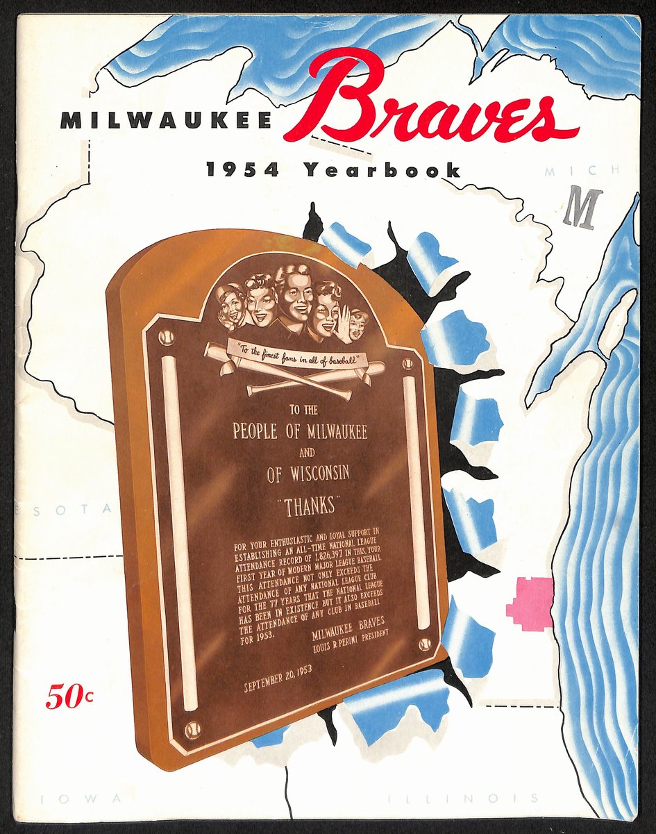 Milwaukee Braves 1954 Yearbook 202058