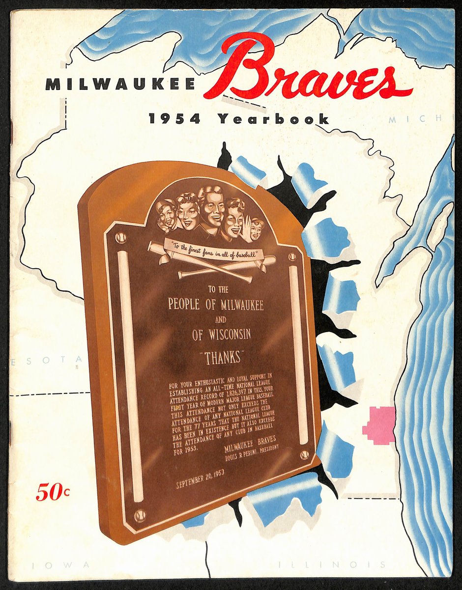 Milwaukee Braves 1954 Yearbook 202060