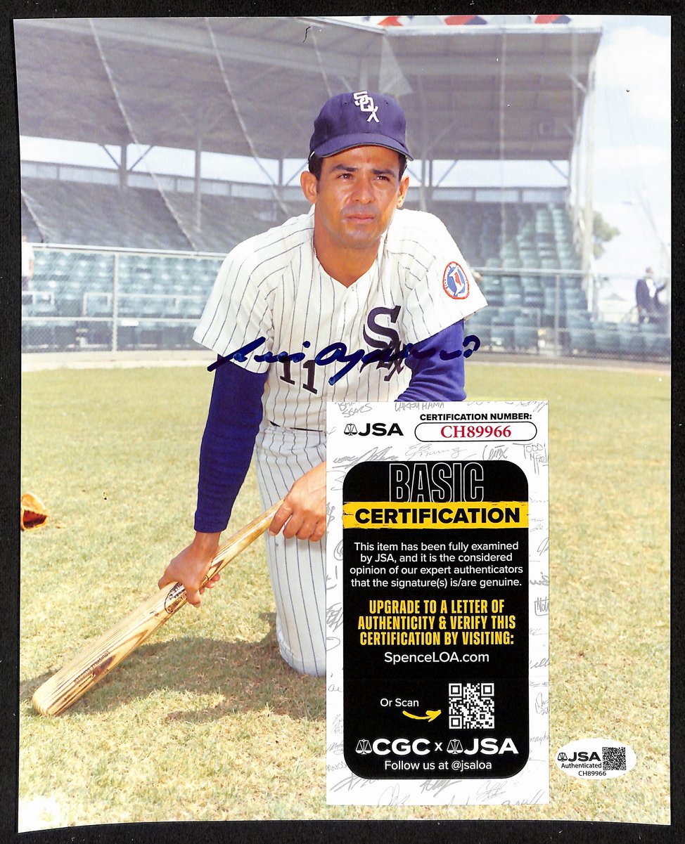 Luis Aparicio HOF Signed/Autographed 8x10 Photo Chicago White Sox JSA 201983