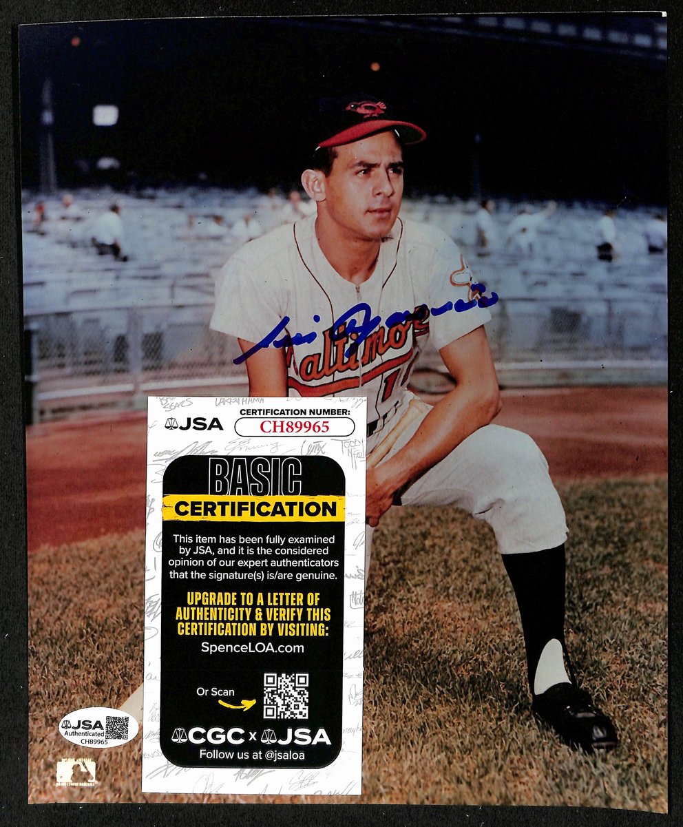 Luis Aparicio HOF Signed/Autographed 8x10 Photo Baltimore Orioles JSA 201986