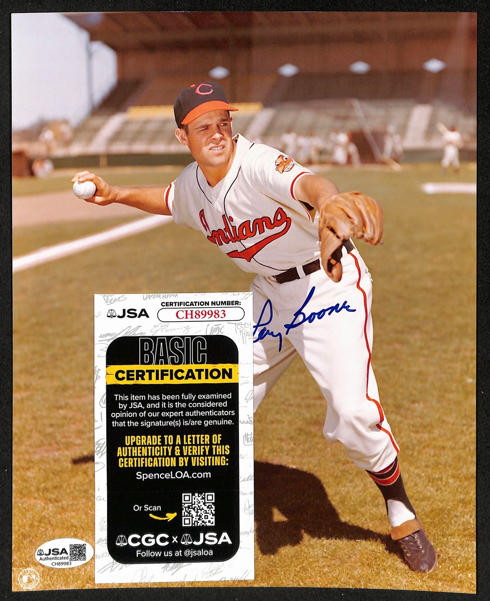 Ray Boone Signed/Autographed 8x10 Photo Cleveland Indians JSA 201989
